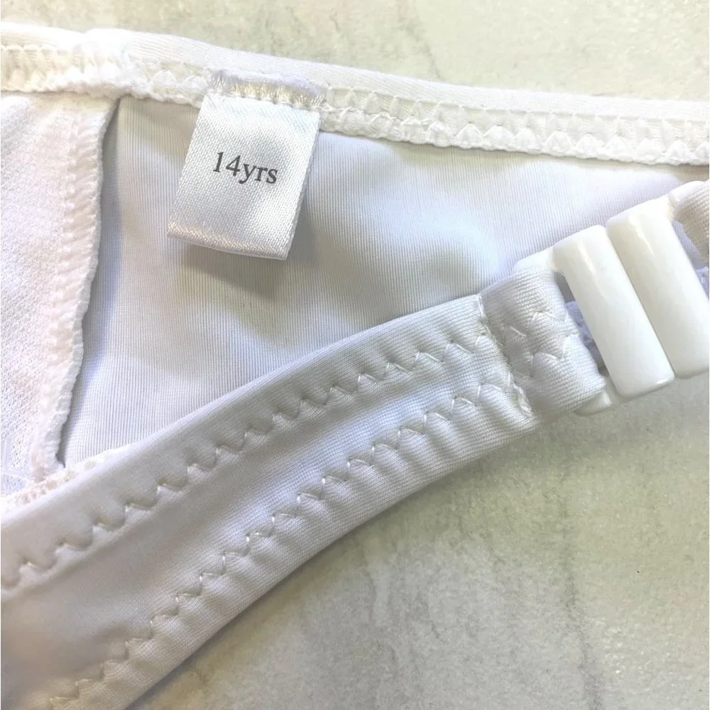 STELLA COVE Girls' Tassel Draped Bikini Top NEW